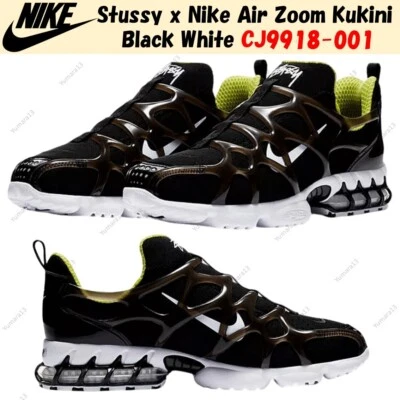 Stussy x Nike Air Zoom Kukini Black White CJ9918-001 Men's Size - Image 1 of 4
