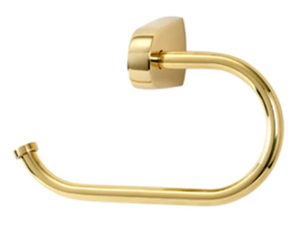 Alno A8966-PB Euro 8-3/16" Curved C Slide Toilet Paper Holder, Polished Brass - Image 1 of 1
