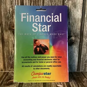 FINANCIAL STAR MATH of FINANCE MADE EASY ON PC SOFTWARE by COMPUSTAR SEALED - Foto 1 di 3