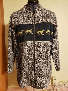 Giacca donna Neiman Marcus taglia small leopardata full zip - Foto 1 di 11