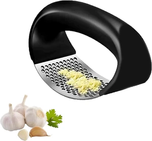 Manual Garlic Press Crusher Squeezer Tool Stainless Steel Masher Kitchen Tools - Picture 1 of 12