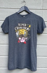 Nintendo Kirby Super Cross Bros Walking Dead T-Shirt Gray Youth Size L (10/12) - Picture 1 of 6