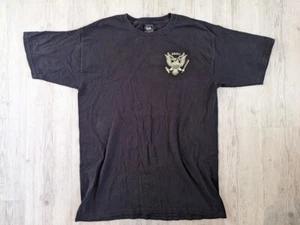 Obey Look Out Below Black Pale Yellow Graphic Print Men's T-Shirt - Picture 1 of 6