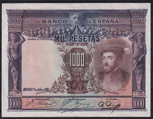 BILLETE ESPAÑA 1000 PESETAS 1925 CARLOS I - MBC+ - Picture 1 of 2
