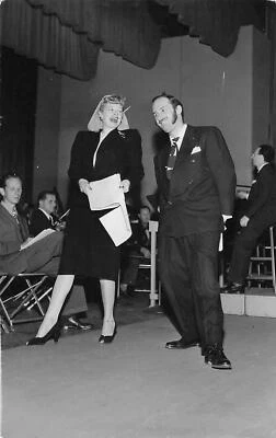 Rare Lucy Lucille Ball Candid Type 1 Snapshot Photo Hollywood B & W Actor  - Image 1 of 2