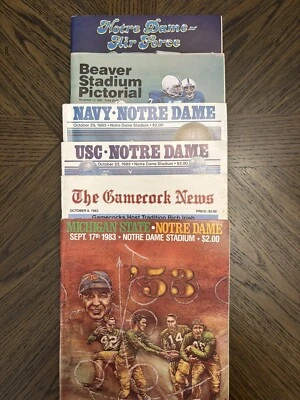 Notre Dame Football Game Programs. 1983. Lot Of 6. - Image 1 of 4