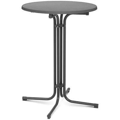 ROYAL CATERING Stehtisch klappbar Bistrotisch Bistro Tisch Bartisch Gastro rund Ø 80 cm grau