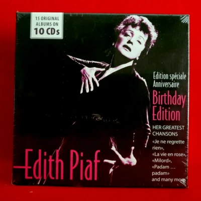 Edith Piaf Birthday Edition Her Greatest Chansons 2014 EU 10-disc CD Box Set NEW Foto 1 de 4