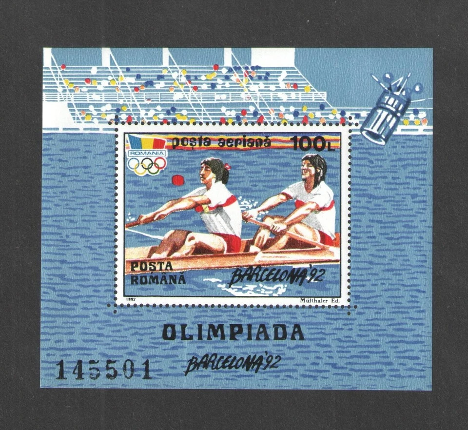 1992 ROMANIA Scott # 3757 { OLYMPICS } SOUVENIR SHEET MNH - Image 1 of 1