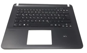 Sony Vaio Laptop SVF142C29M schwarze Handauflage & deutsche Tastatur 5NHK8PHN030 - Neu - Bild 1 von 3