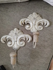 Paar Fleur Did Lis Metall Wandhut/Kleiderhaken - Bild 1 von 4