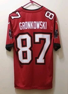 Nike Dri-Fit Tampa Bay Buccaneers Gronkowski Jersey 87 Men's Small Pirate Ship - Picture 1 of 6