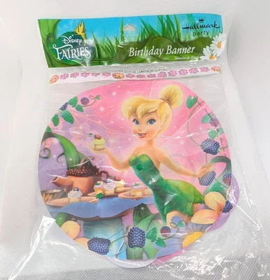 Hallmark, Disney Fairies, Tinker Bell Birthday Banner, 9+ Feet Long, NEW - Image 1 of 2
