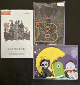 Lot of Halloween Cards BRAND NEW Papyrus American Greetings - 3 Greeting Cards - Picture 1 of 4