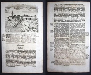 1689 Gallignana Gracisce Istria Croatia Kroatien Valvasor Kupferstich engraving - Picture 1 of 1