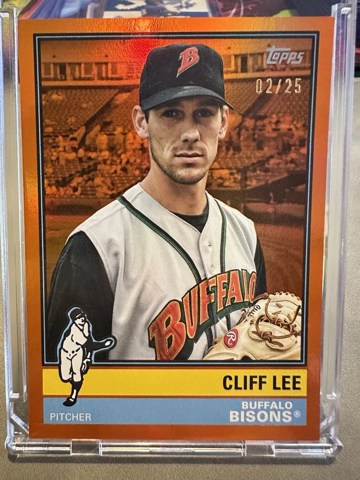 2011 Topps Chrome - Cliff Lee #40 naranja refractor bajo número de serie 02/25 Foto 1 de 2