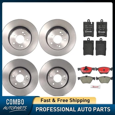 Front Rear Disc Brake Pad Set Disc Brake Rotor fits 1999-2002 Mercedes-Benz E320 - Image 1 of 4