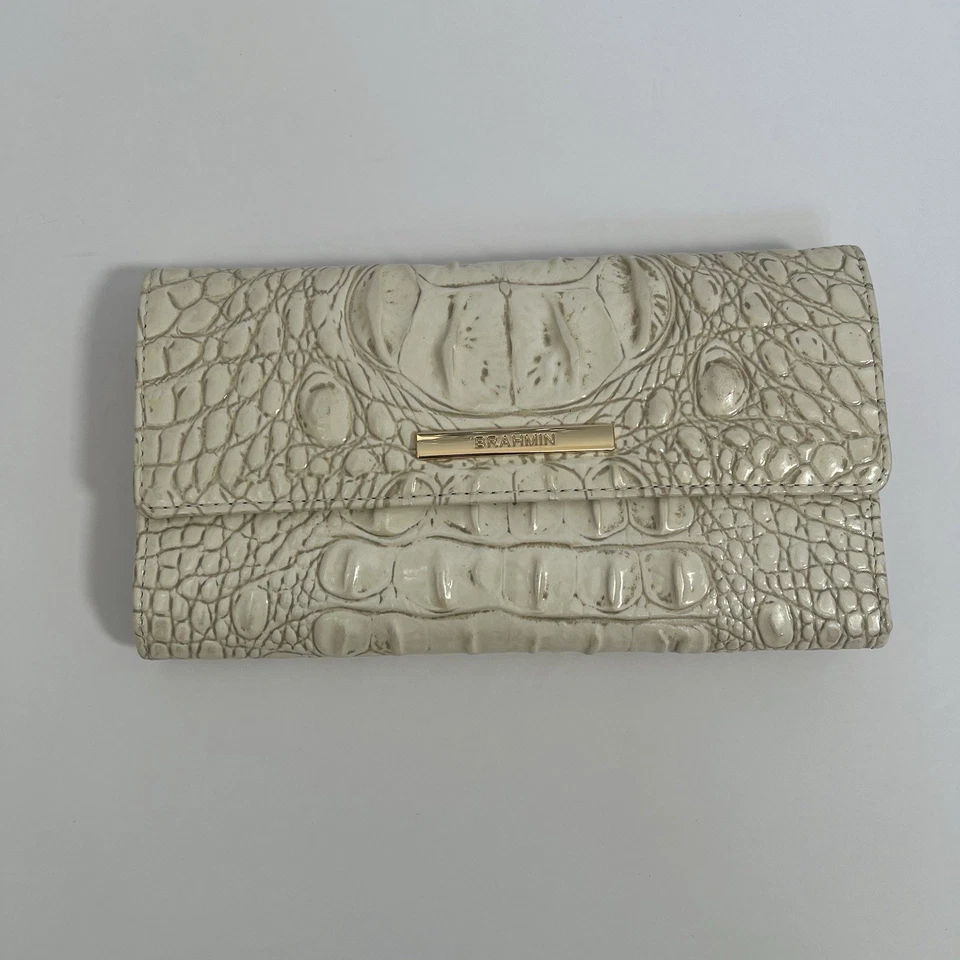 Cartera de cuero Brahmin blanca nueva sin etiquetas Foto 1 de 4