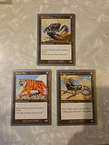 MTG Unglued ROCK Lobster / PAPER Tiger / SCISSORS Lizard Never Played - Picture 1 of 10
