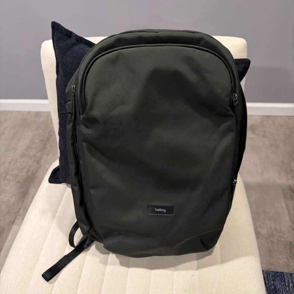 Bellroy Transit 旅行包 Pro 38l 橄榄绿色可扩展背包 全新 带标签 — 第 1/4 张图片