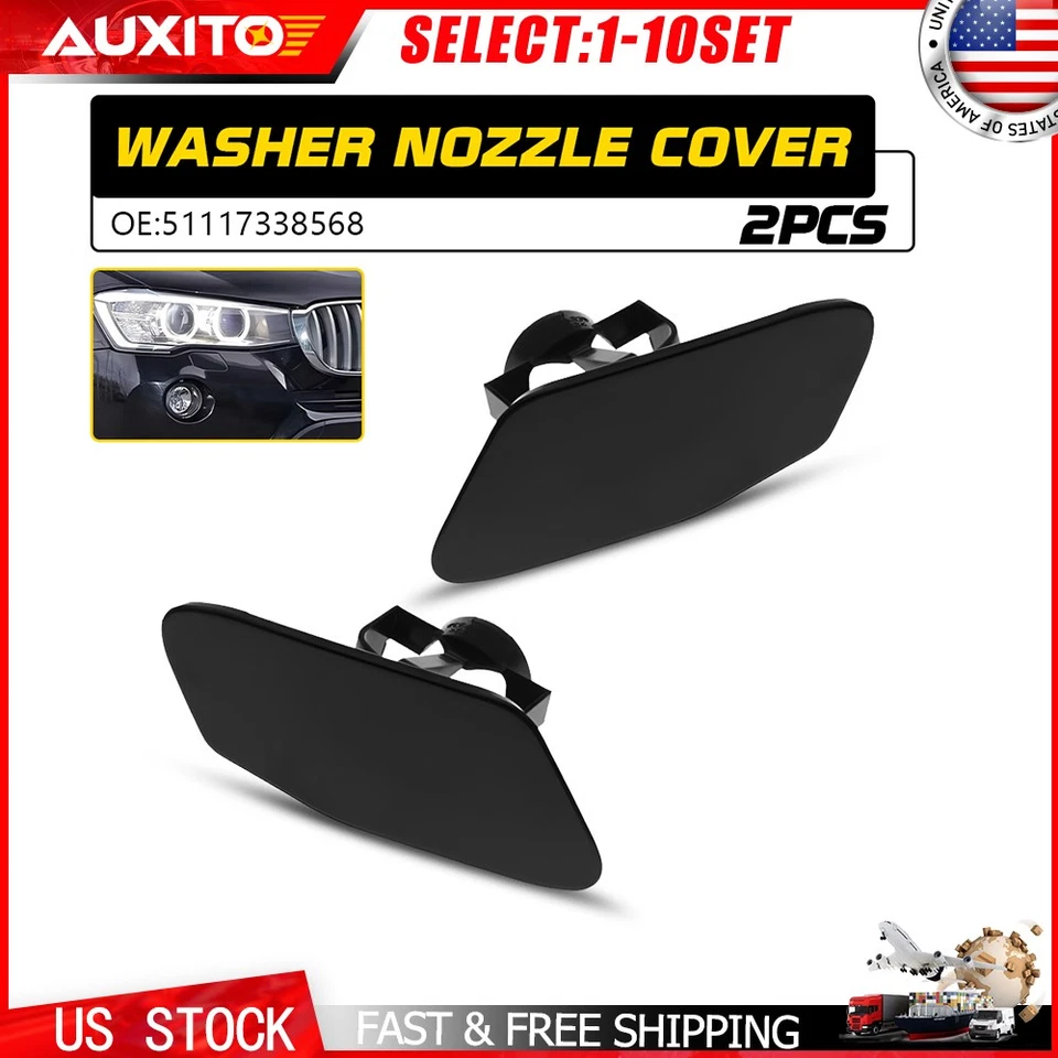 Tapa de cubierta de boquilla de lavado de faros 2-10X para BMW X3 F25 2010 2011 2012-2017 Foto 1 de 4