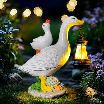 Large White 20H Dress Up Goose Garden Statue Indoor Outdoor Patio Yard Decor - Image 1 of 4