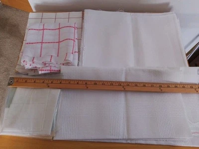 Job Lot Afghan & Similar Cross Stitch Fabric Aida Evenweave Large & Small Pieces - Image 1 of 4