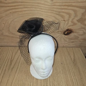 Birdcage Net Veil Bridal Hats Funeral Fascinator Fishnet Goth Accessories Gothic - Picture 1 of 5