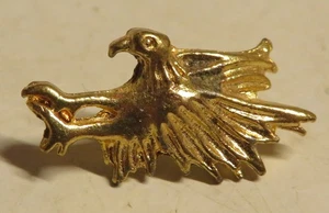 VINTAGE AMERICAN EAGLE ANSTECKNADEL HUTNADEL GOLDFARBEN 3/4" lang gebraucht Krawatte Landung fliegen - Bild 1 von 6