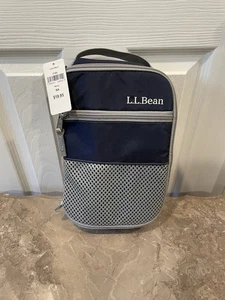 Borsa LL Bean Lunch Box II blu navy full zip tasca frontale nuova con etichette - Foto 1 di 5