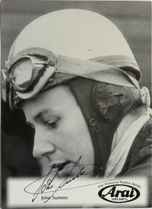 Tarjeta firmada John Surtees Fórmula 1 F1 firma original autógrafo firmado - Imagen 1 de 4