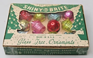 Lotto CESTO PALLINE albero piuma vetro vintage figure decorazioni natalizie brite lucido - Foto 1 di 10