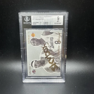 2003 04 SkyBox Autographics Rookies Affirmed LeBron James Kobe Bryant BGS 9 - Image 1 of 2