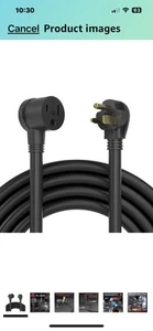 Cable de extensión de soldadura de 20 pies 250 voltios extensión de alimentación de 8 AWG para máquinas de soldadura - Imagen 1 de 10