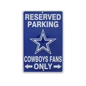 Dallas Cowboys Fans Parking Only Metal Sign Game Room Man Cave Garage Wall Decor - Picture 1 of 4