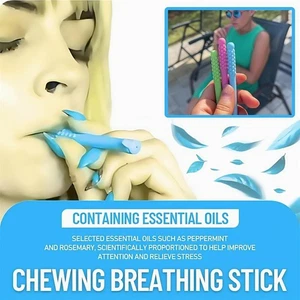 3/4PCSEssential Oil Chewable Sticks,Reusable Food-Grade Silicone Stress Relief - Picture 1 of 14