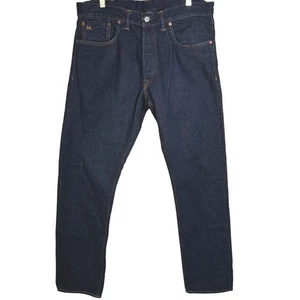 Pantalones de mezclilla japoneses Ralph Lauren talla 34x34 doble RL RRL borde con botones y mosca - Imagen 1 de 12
