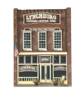 Vtg Brandywine Woodcrafts LYNCHBURG Hardware & General Store Shelf Sitter Signed - Picture 1 of 13