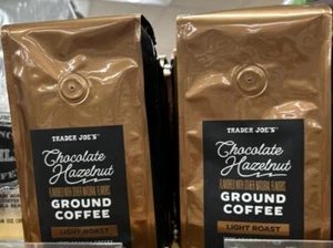 2 Pack Trader Joe’s Chocolate Hazelnut Ground Coffee Light Roast 12 oz Each Pack - Picture 1 of 5