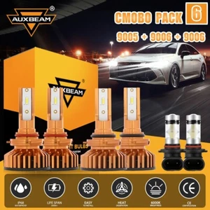 For Toyota Corolla 2005 2006 2007 2008 AUXBEAM LED Headlight High Low Fog Bulbs - Picture 1 of 12