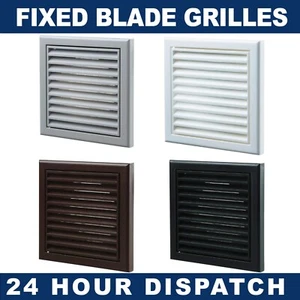 6 inch/150mm Dia Anti Insect Plastic External Fixed Blade Vent Cover Grille - Picture 1 of 19