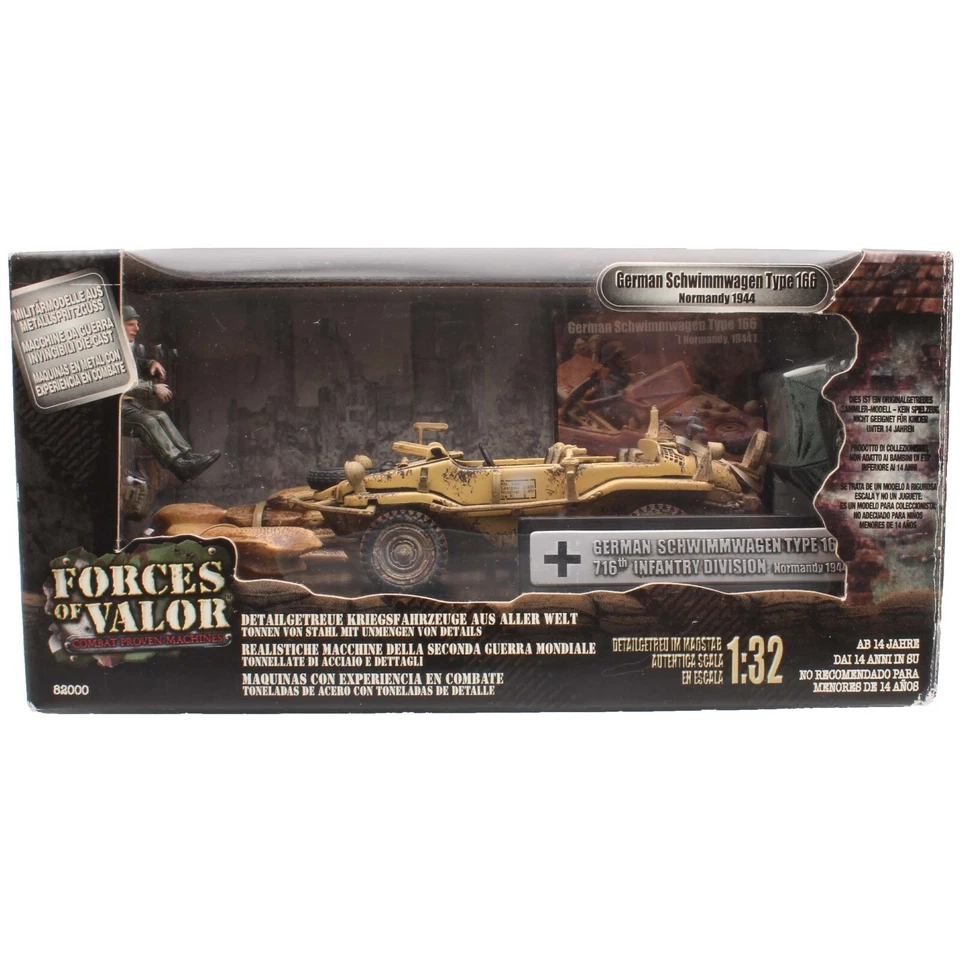 Forze del Valore German Schwimmwagen Type 166 Normandy 1944 1:32 No.80040 - Immagine 1 di 1