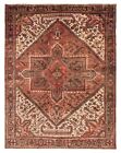 Vintage Hand-Knotted Area Rug 7'9" x 10'0" Traditional Wool Carpet