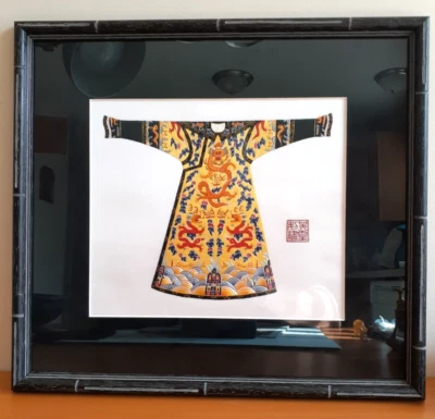 Contemporary Chinese Emperor's Dragon Robe with Exquisite Silk Hand Embroidery - Image 1 of 4