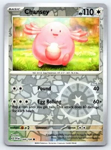 Chansey 144/198 Reverse Holo Scarlet & Violet Pokemon Card - NM Near Mint - Picture 1 of 5