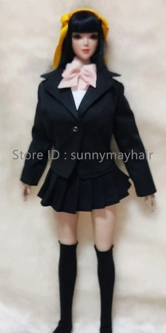 1:6 Shirt Coat Skirt Suzumiya Haruhi Clothes F 12" Female PH TBL JO Figure Body Cover