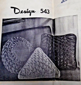 1940s Laura Wheeler Mail Order Pattern: #543 Smocked Pillows Rare Complete - Picture 1 of 6