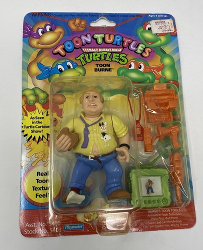 TMNT Toon Burne 1992 MOC Ninja Turtles Playmates Toys Action 