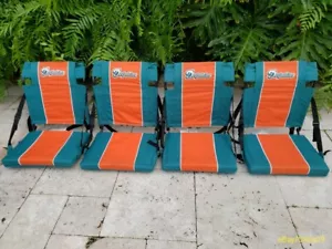 Miami Dolphins NFL Stadium Seat Cushion Vintage Set of 4 - Picture 1 of 10