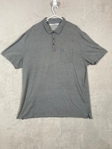 Travis Mathew Mens Golf Polo Shirt Gray Wave Pattern Striped Size XXL Cotton - Picture 1 of 7